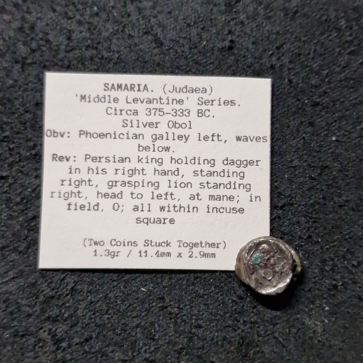 SAMARIA. (Judaea) Levantine Series. Circa 375-333 BC Silver Obol.