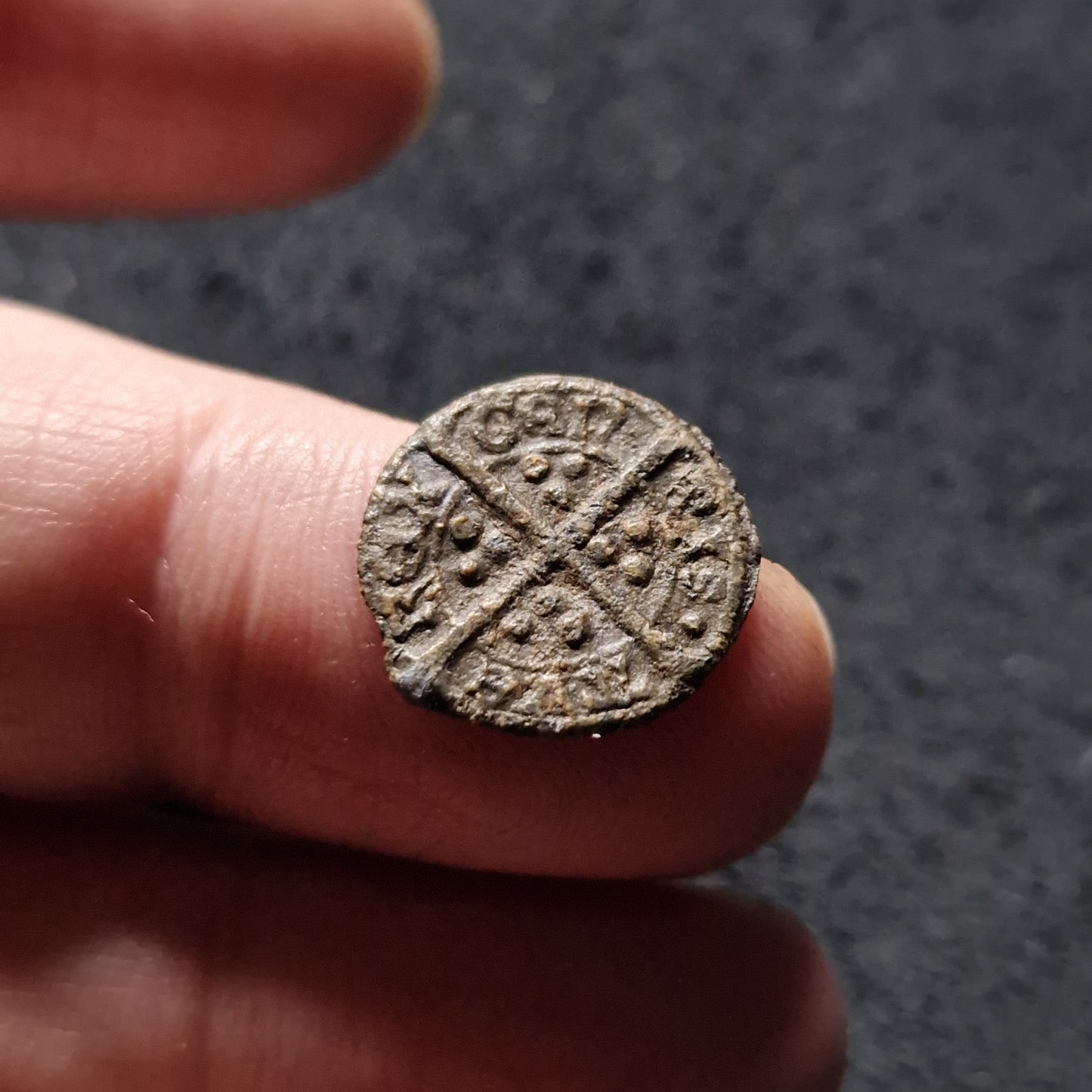 Medieval Boy Bishop Token. Circa, 15th century AD. Lead