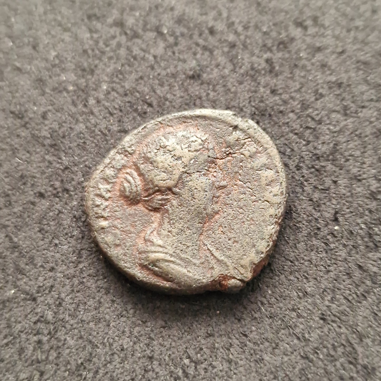 Faustina II Dupondius – Roman Bronze Coin (147-161 AD), Daughter of Antoninus Pius & Wife of Marcus Aurelius