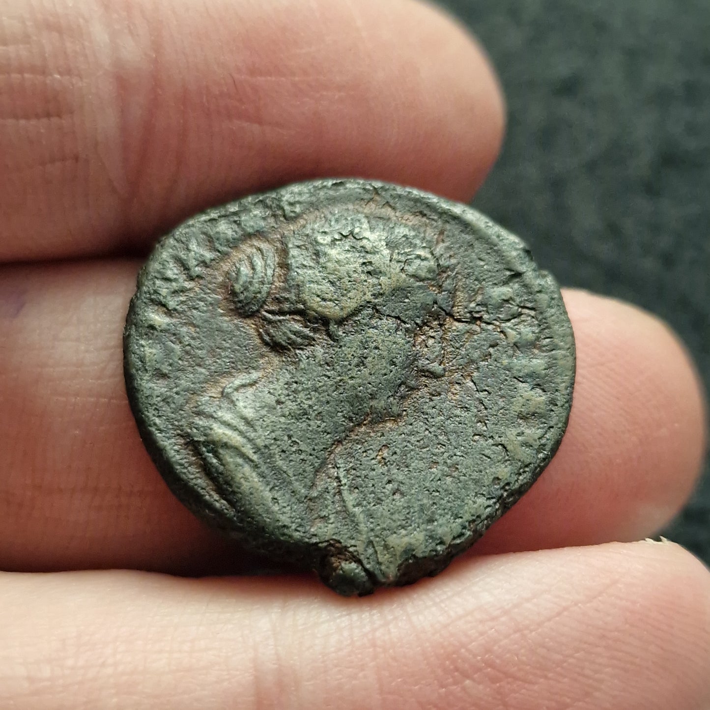 Faustina II Dupondius – Roman Bronze Coin (147-161 AD), Daughter of Antoninus Pius & Wife of Marcus Aurelius