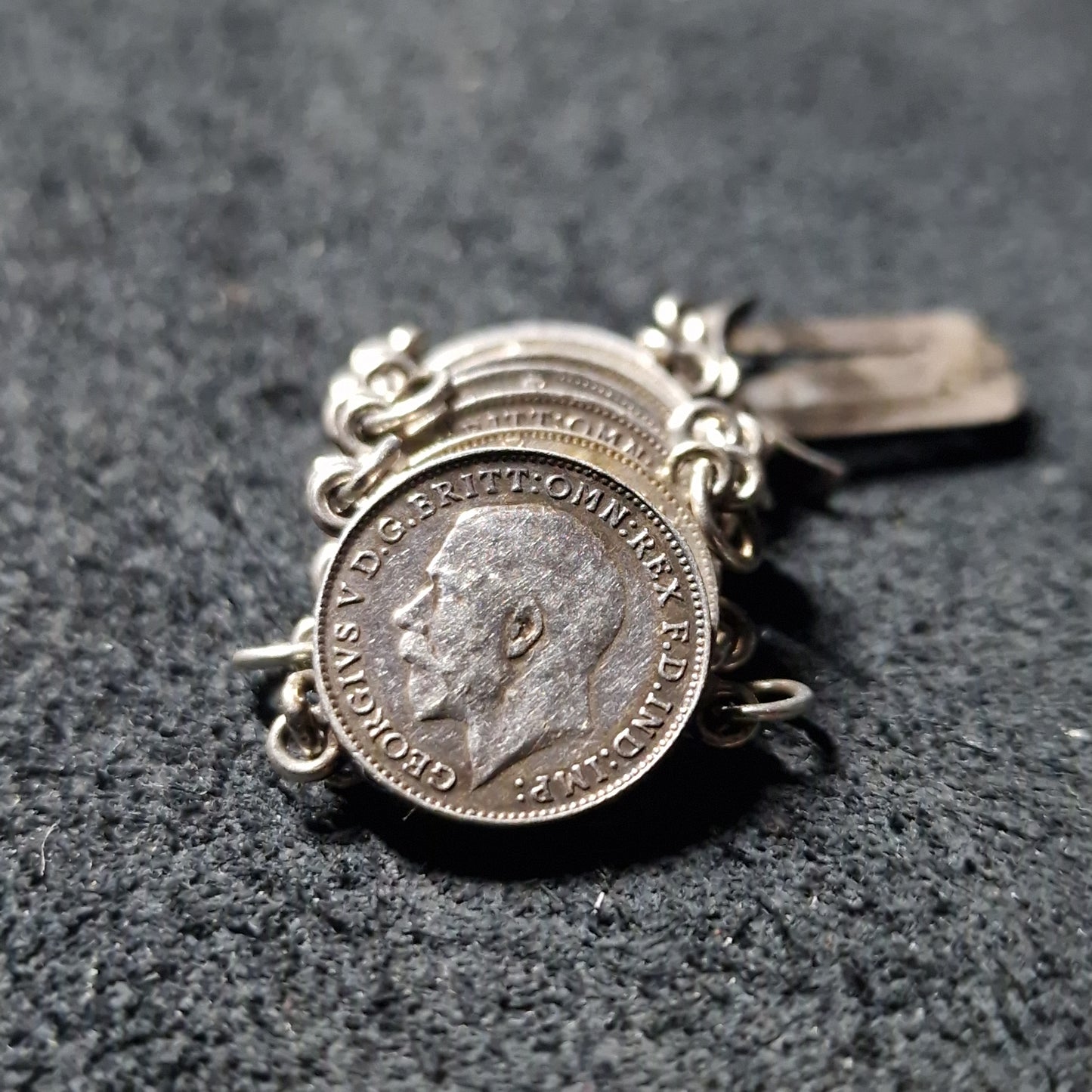 Antique Bracelet Made from George V Threepence Coins.