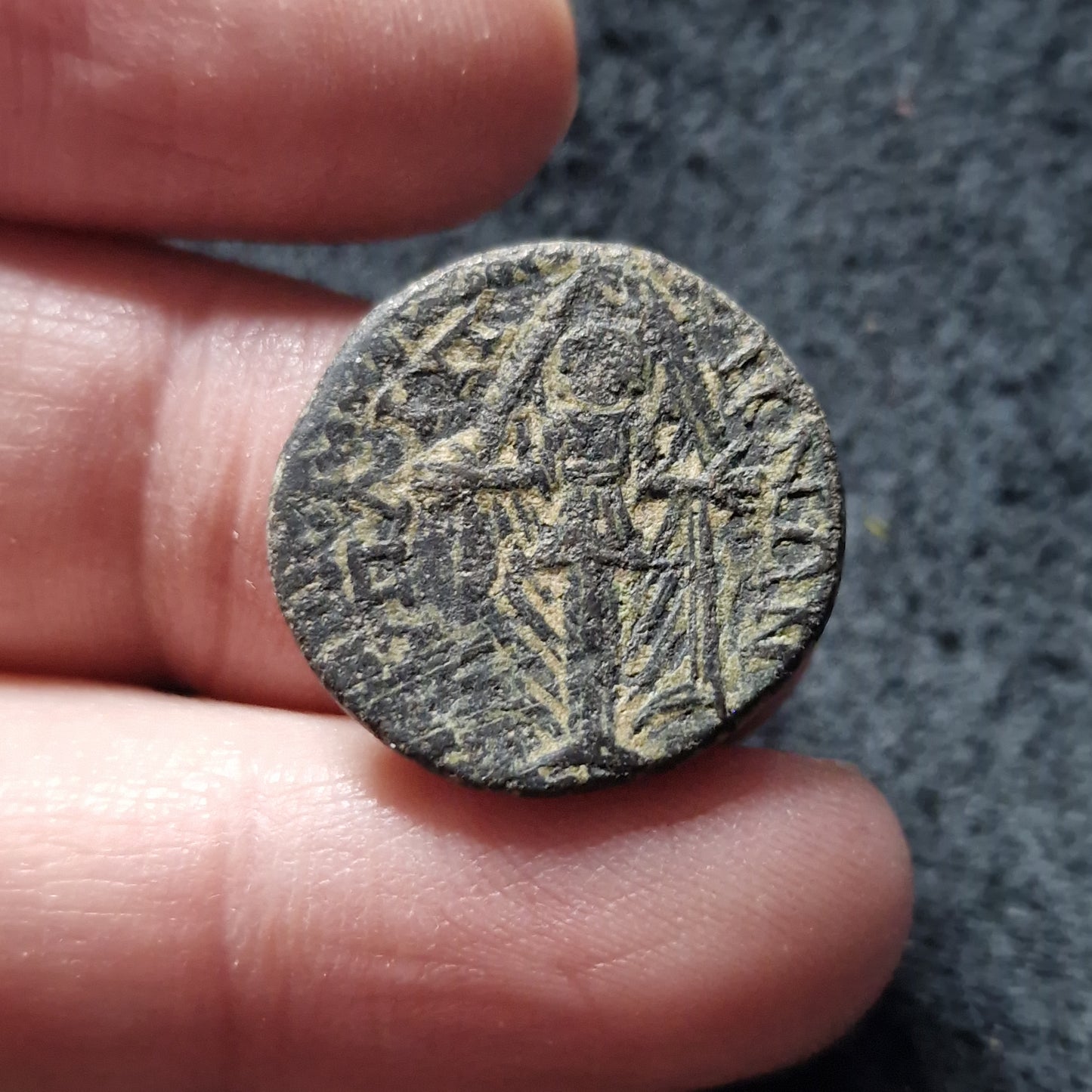 Geta as Caesar (198-209 CE) – Hypaepa, Lydia Æ Coin with Countermark