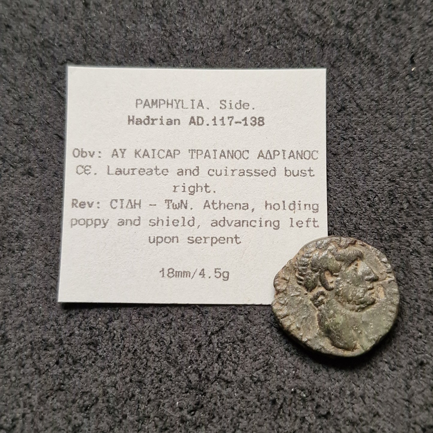 PAMPHYLIA, Side - Hadrian AD 117-138